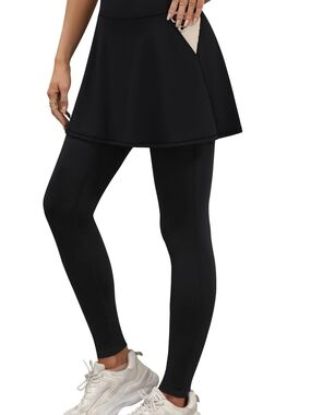 LouKeith Skirted Leggings for Women Athletic Skirt with Leggings Tennis Skirt Yo